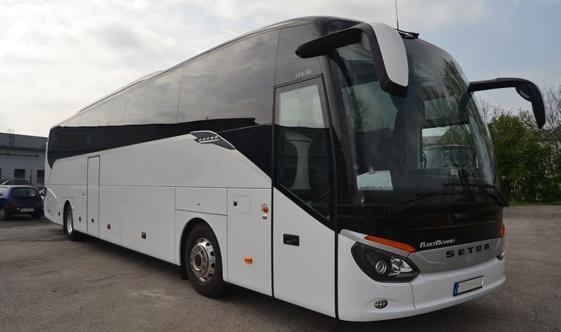 Poland: Bus agency in Polkowice, Lower Silesian